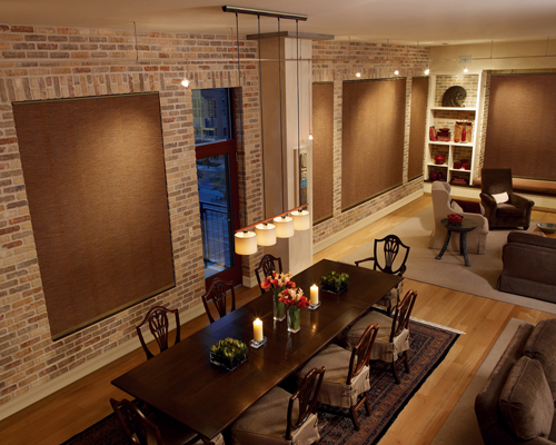 Roller Shades dining room